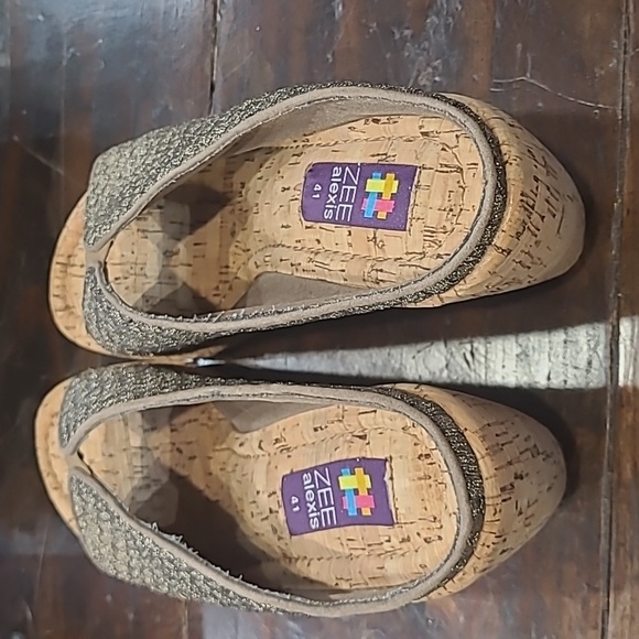 GUC ZEE Alexis Bronze Cork Wedges 41 - Picture 3 of 6